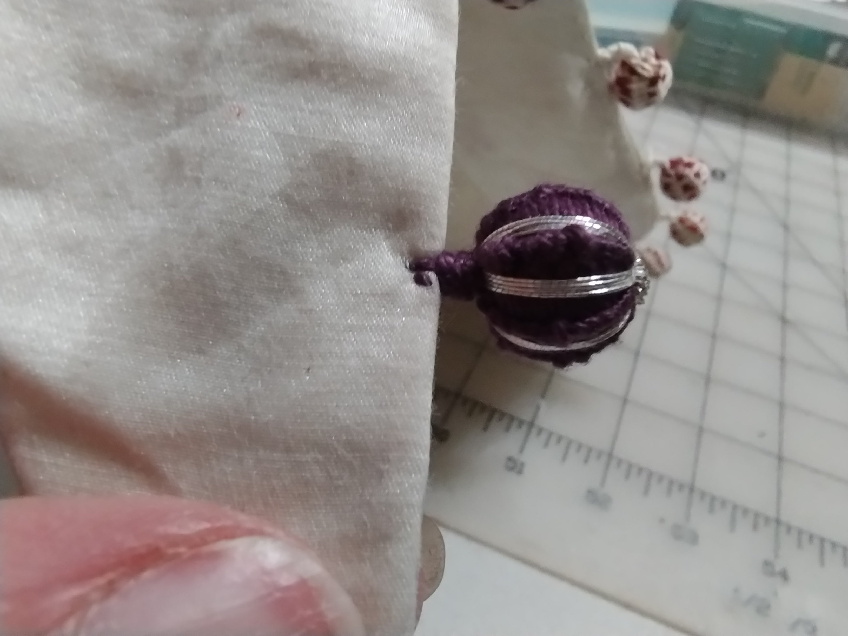 Attaching Thread Wrapped Buttons – Tied to History